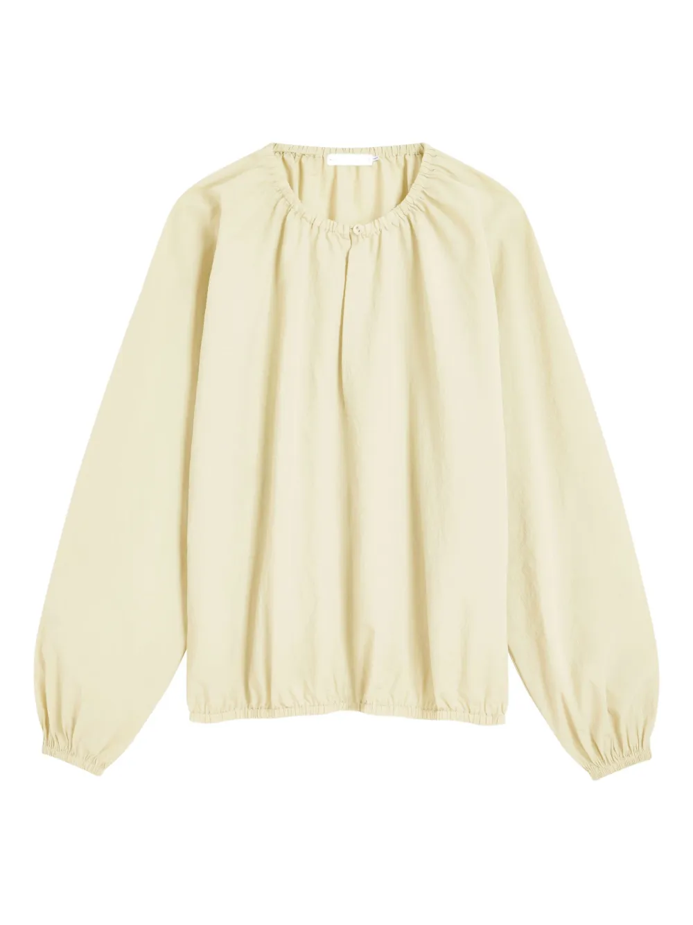 Proenza Schouler White Label Wendy round-neck balloon-sleeve blouse Geel