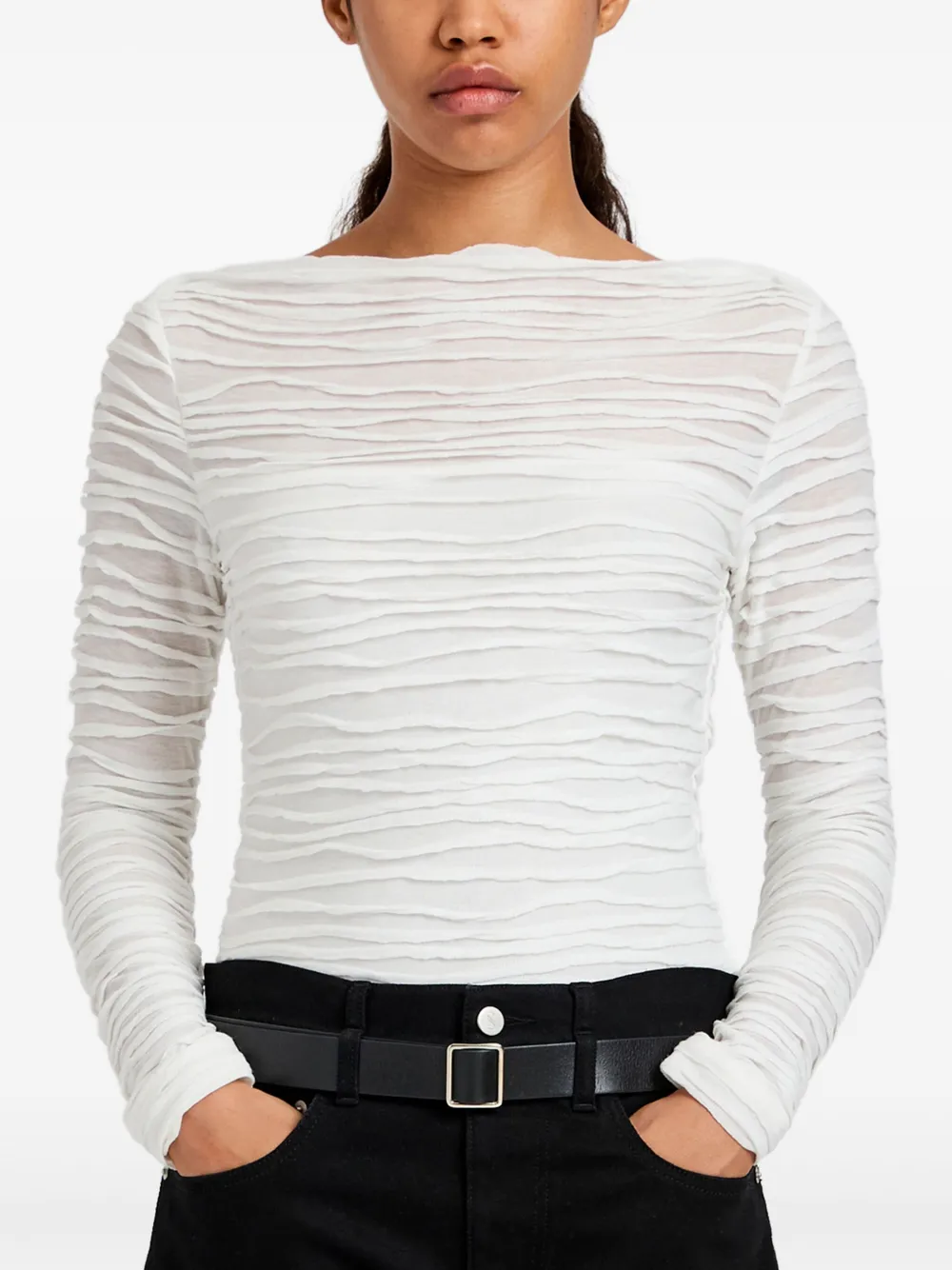 Proenza Schouler White Label Top met ruches Wit