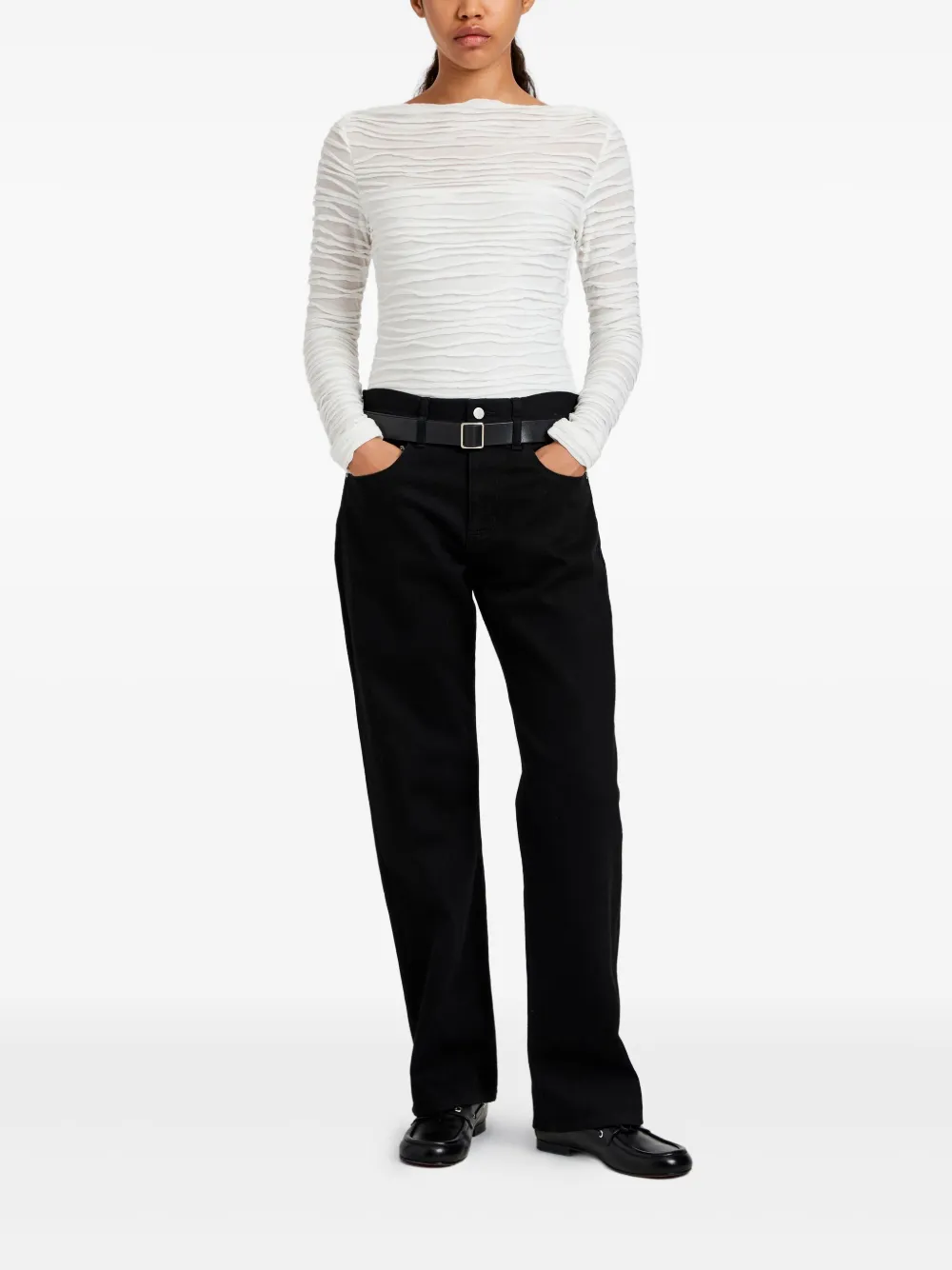 Proenza Schouler White Label Top met ruches Wit