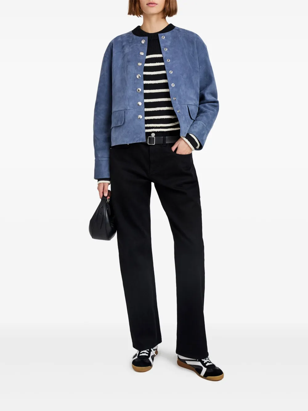 Proenza Schouler White Label Robin suède jack Blauw