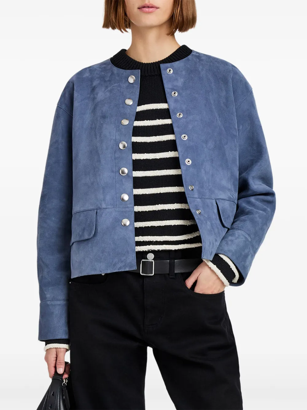 Proenza Schouler White Label Robin suède jack Blauw