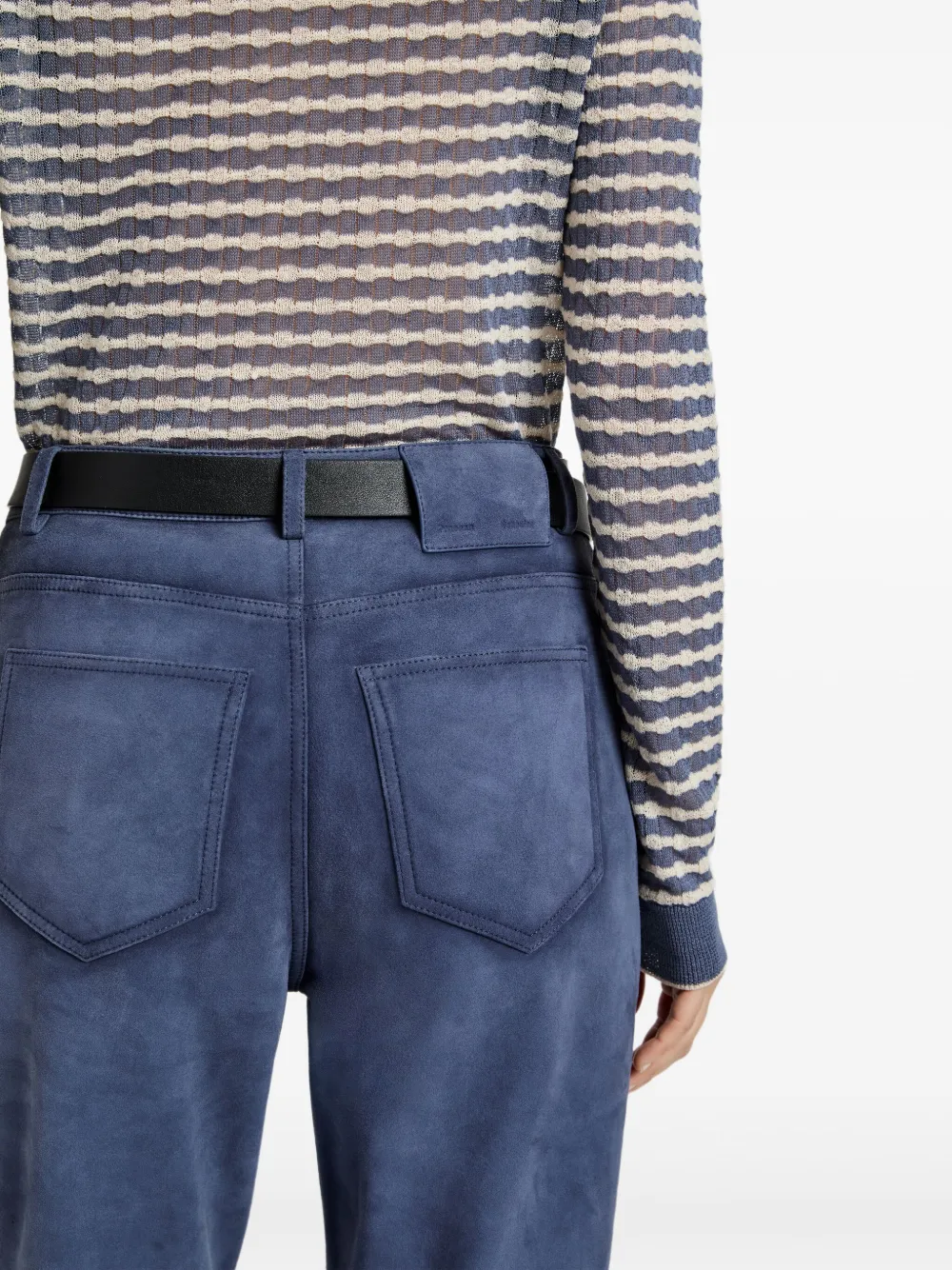 Proenza Schouler White Label Leren broek Blauw