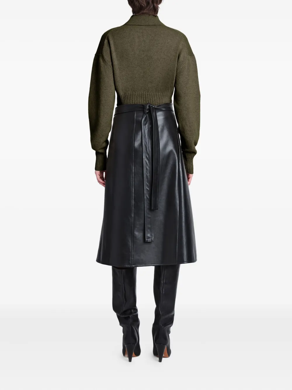 Proenza Schouler polo-neck ribbed sweater Groen
