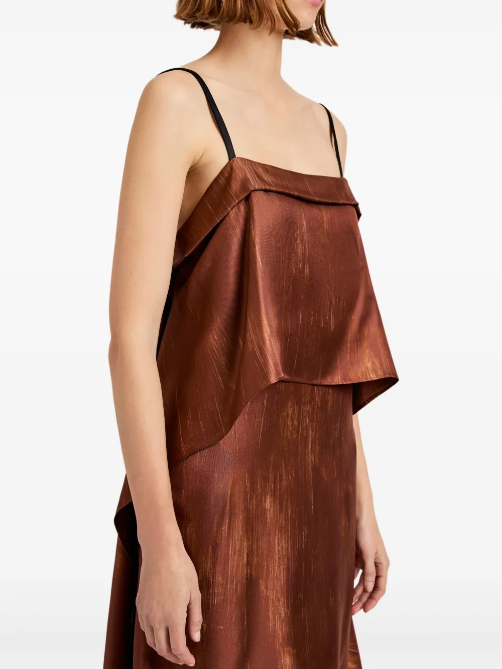 Proenza Schouler Wilma midi-jurk Bruin