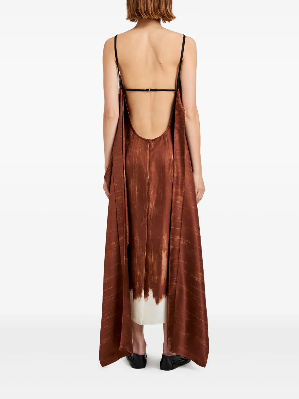 Proenza Schouler Wilma midi-jurk Bruin