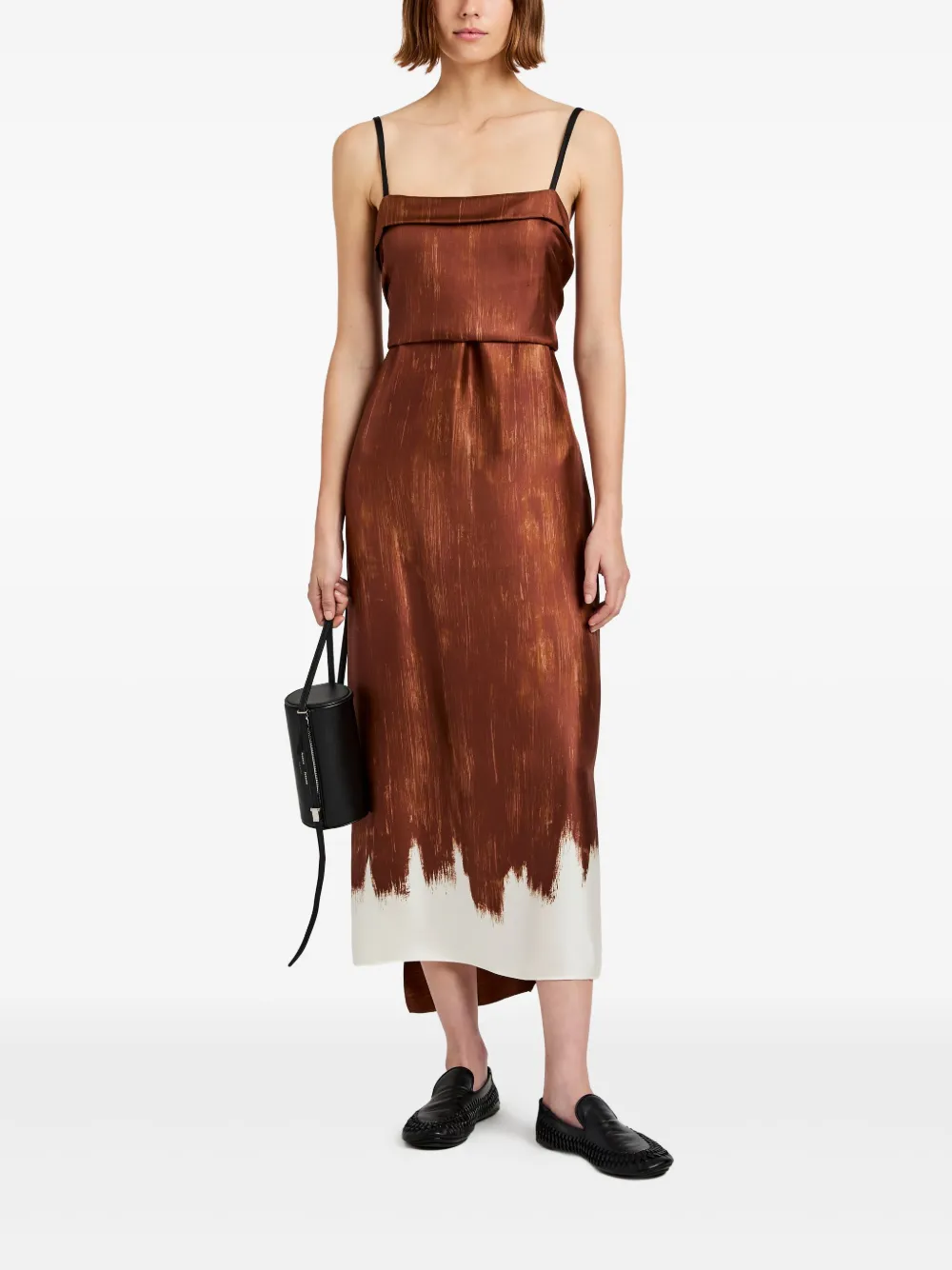 Proenza Schouler Wilma midi-jurk Bruin