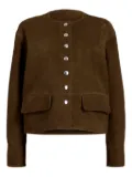 Proenza Schouler White Label button-front suede jacket - Brown