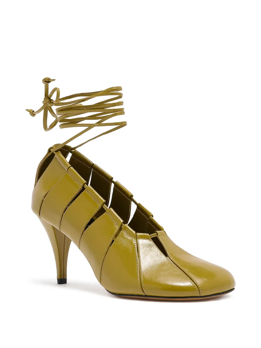 Proenza Schouler leather heeled pumps Green