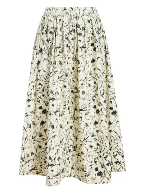Proenza Schouler White Label floral-print midi skirt