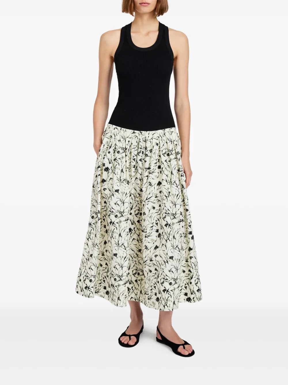 Proenza Schouler White Label floral-print midi skirt | Pleated Skirts | Image 2