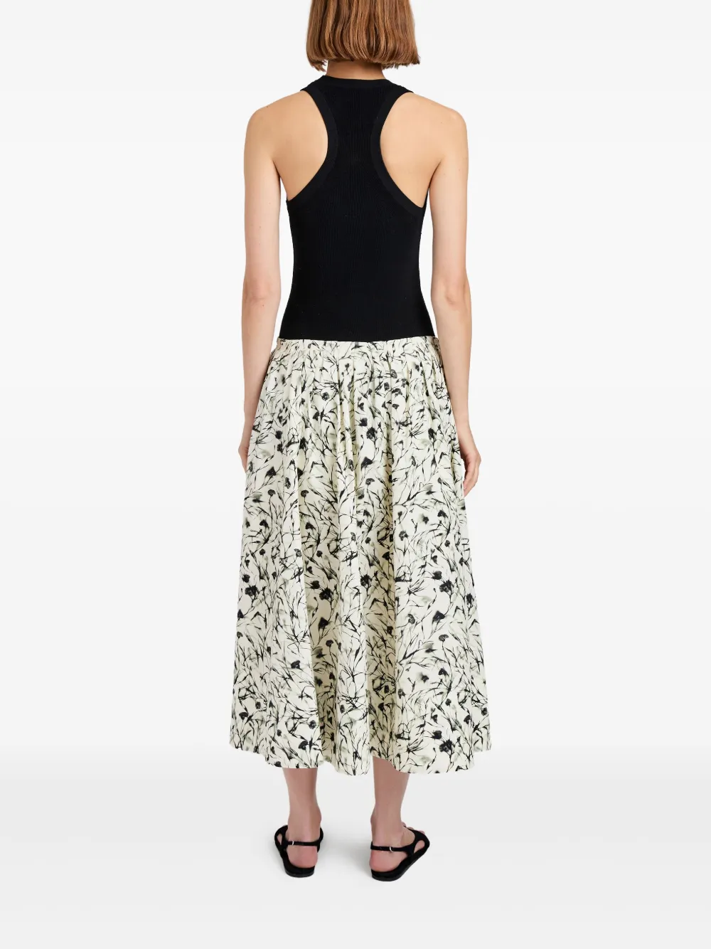 Proenza Schouler White Label Midi-rok met bloemenprint Geel