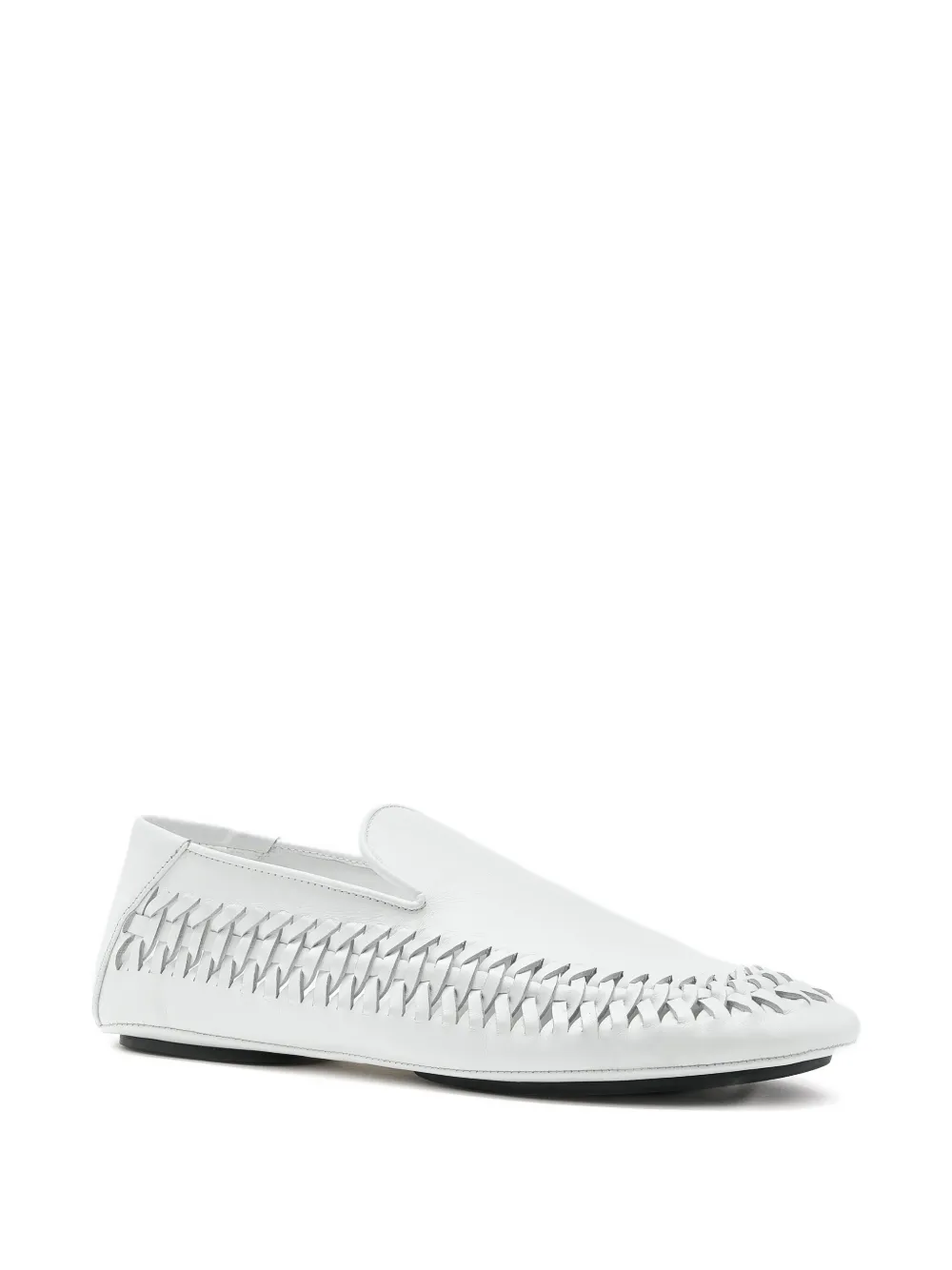 Proenza Schouler Whip braided leather loafers - Wit
