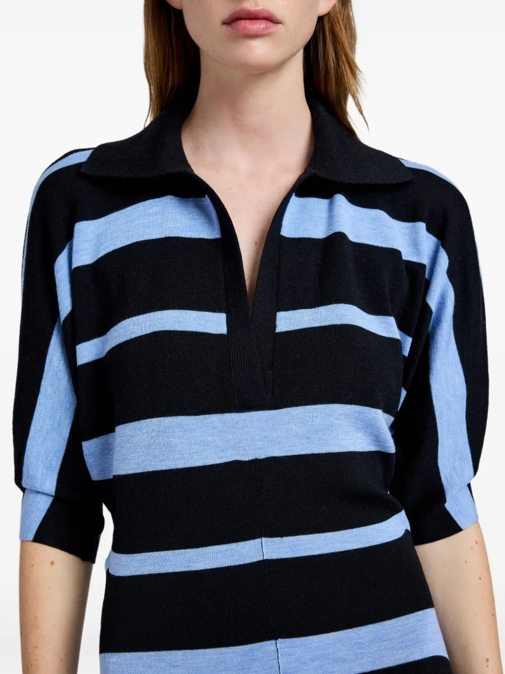 Proenza Schouler Solana midi-jurk Blauw
