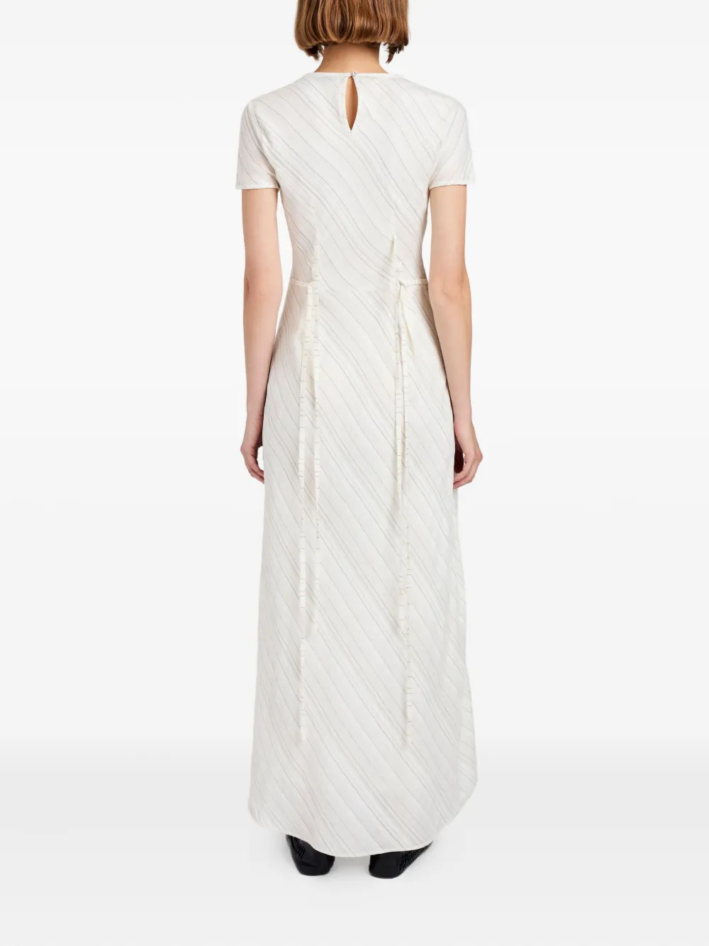Proenza Schouler White Label Joss stripe woven maxi dress Wit
