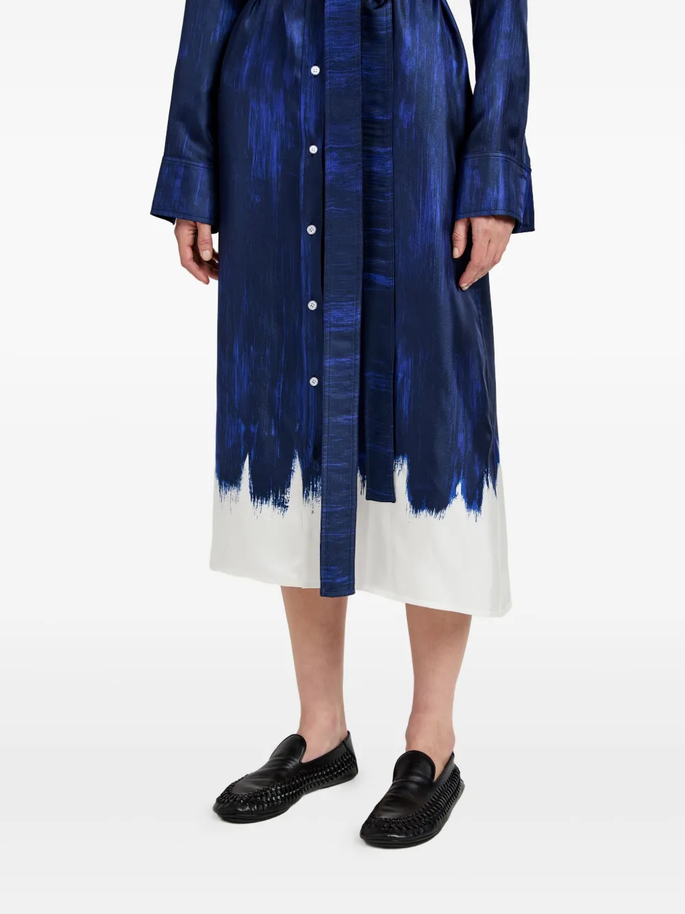 Proenza Schouler Amaya zijden jurk Blauw