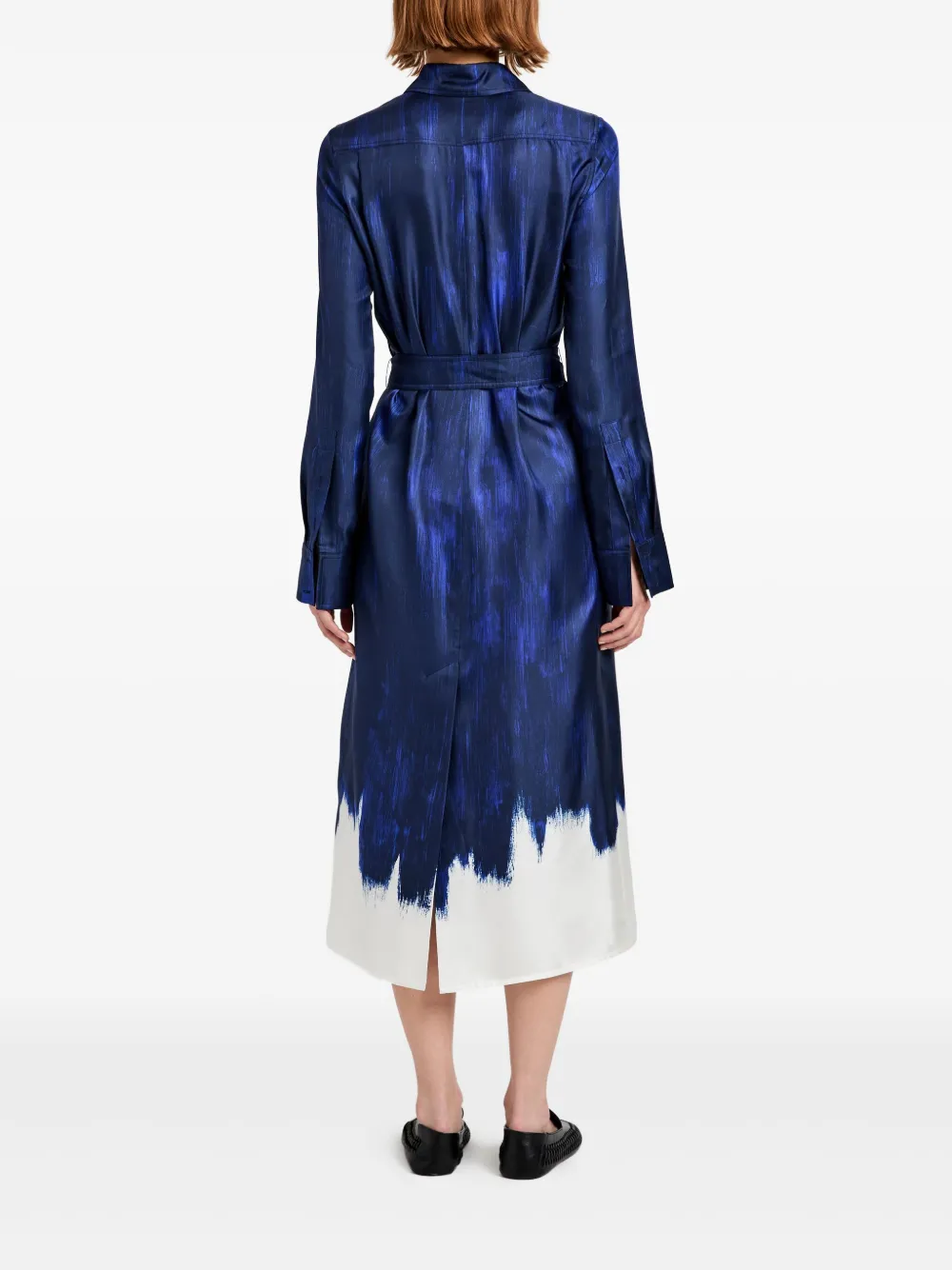 Proenza Schouler Amaya zijden jurk Blauw