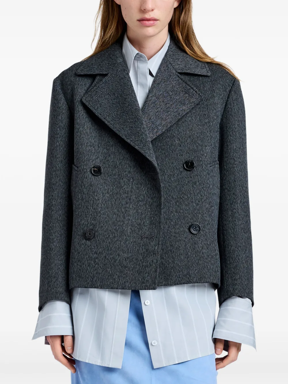 Proenza Schouler Nola dubbele rij knopen blazer Grijs