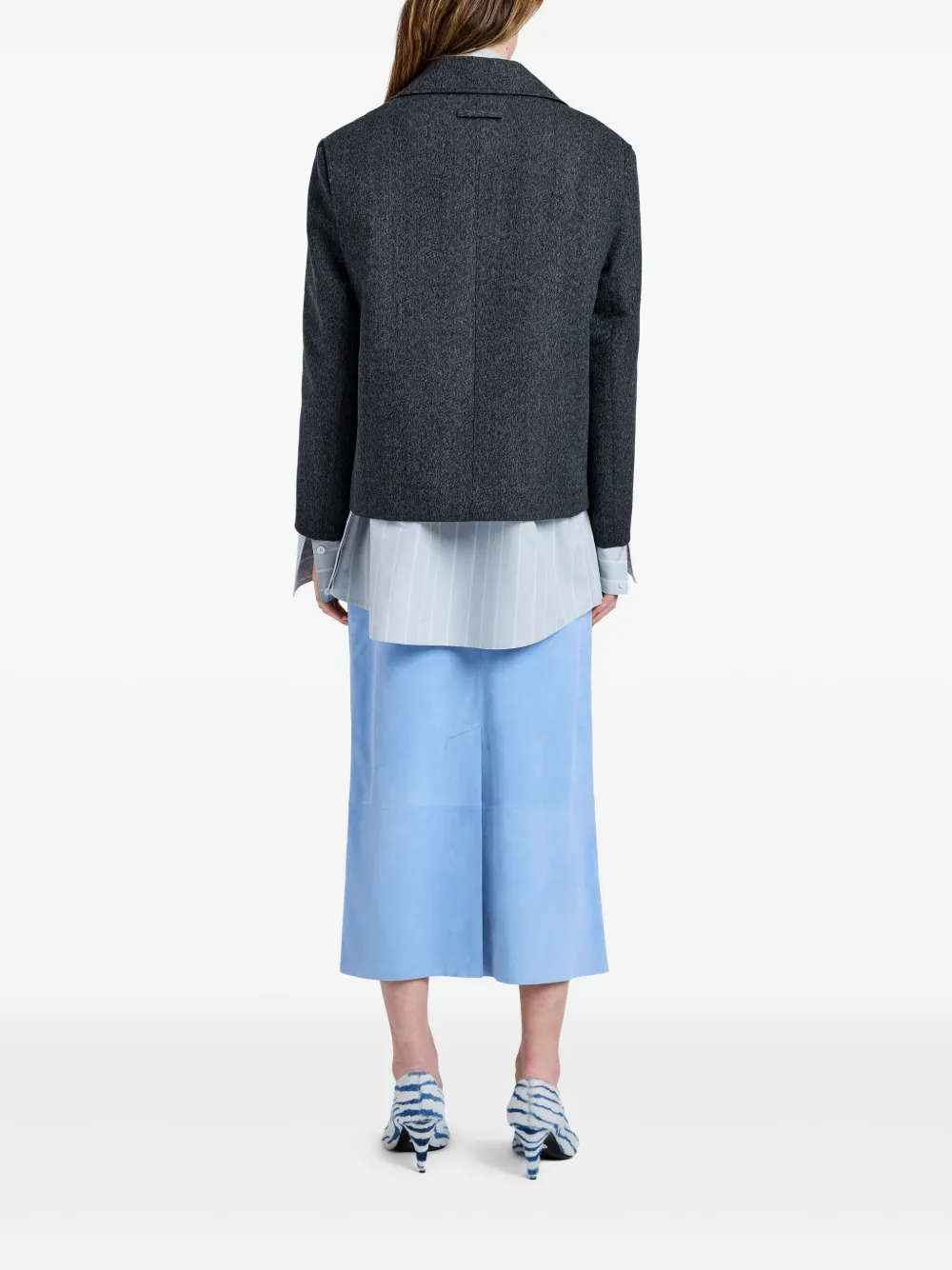 Proenza Schouler Nola dubbele rij knopen blazer Grijs