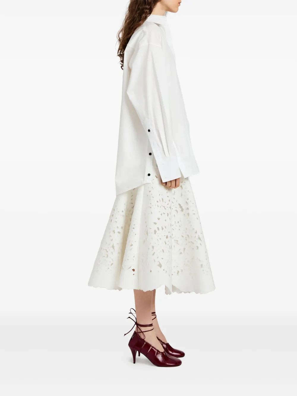Proenza Schouler Olene midi-rok Wit