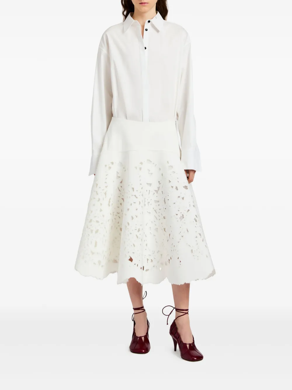 Proenza Schouler Olene midi-rok Wit