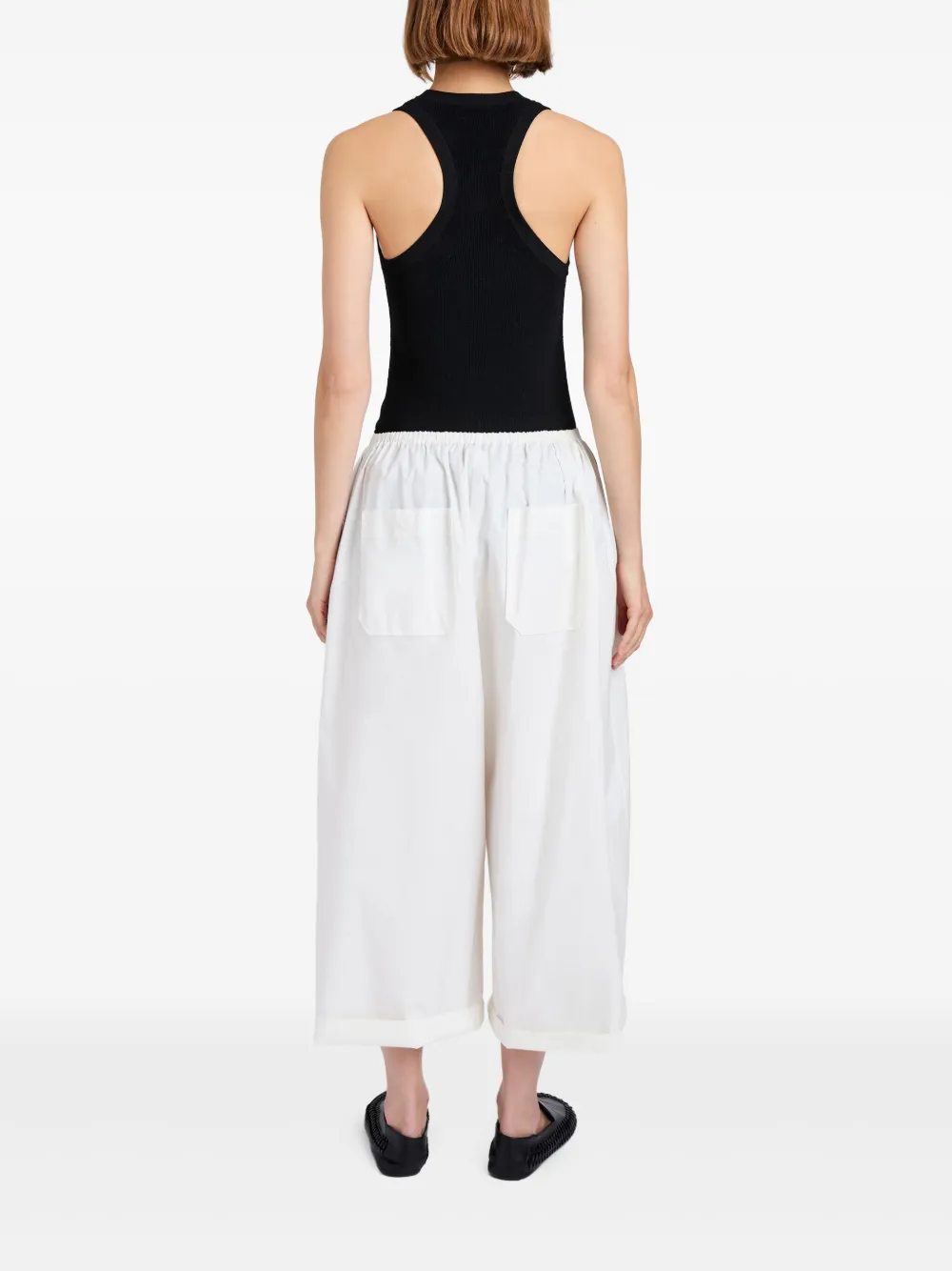 Proenza Schouler White Label Plooibroek met wijde pijpen Wit