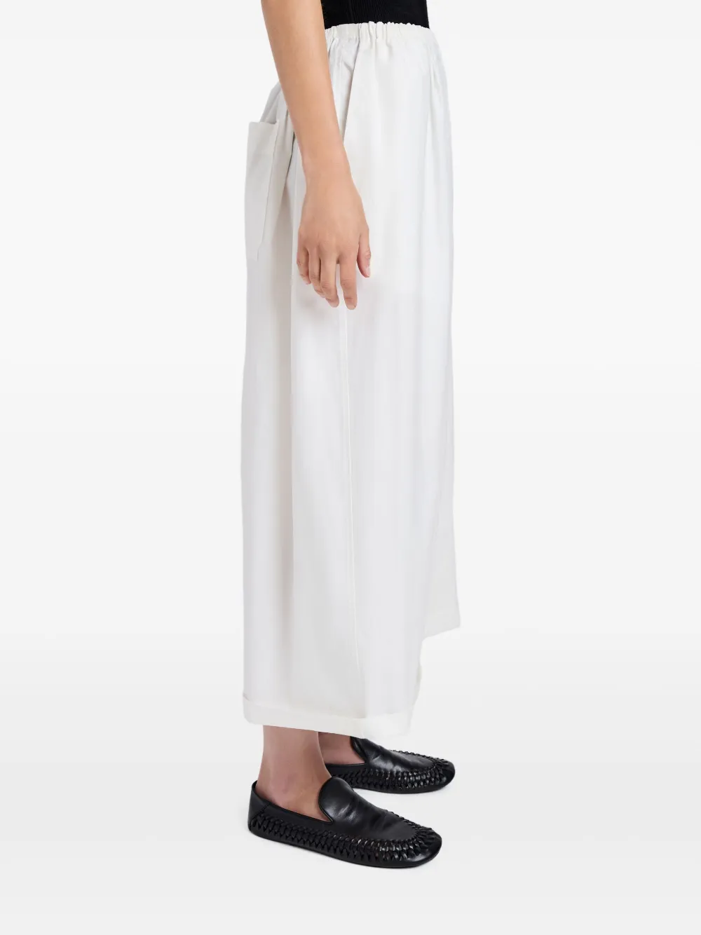Proenza Schouler White Label Plooibroek met wijde pijpen Wit
