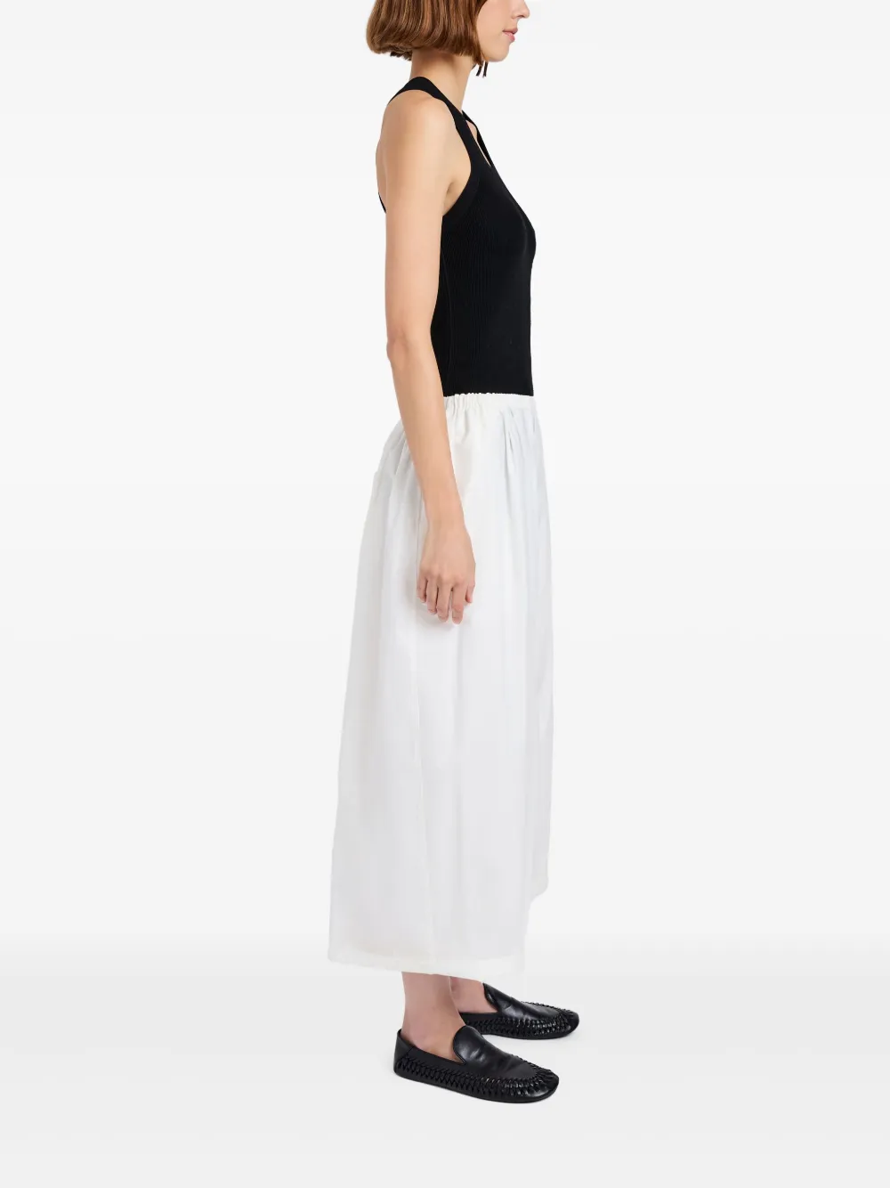 Proenza Schouler White Label Plooibroek met wijde pijpen Wit