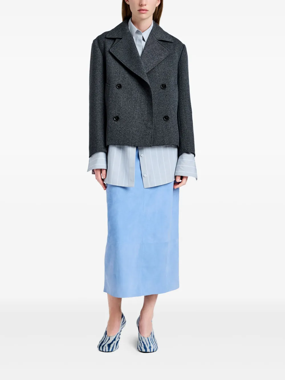 Proenza Schouler Midi-rok Blauw