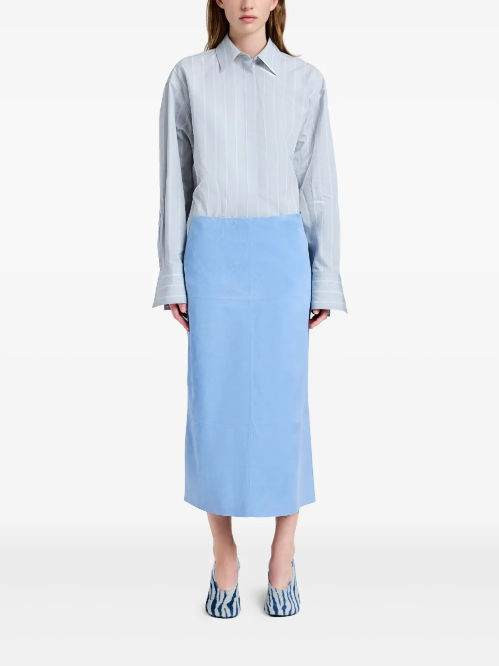 Proenza Schouler Midi-rok Blauw