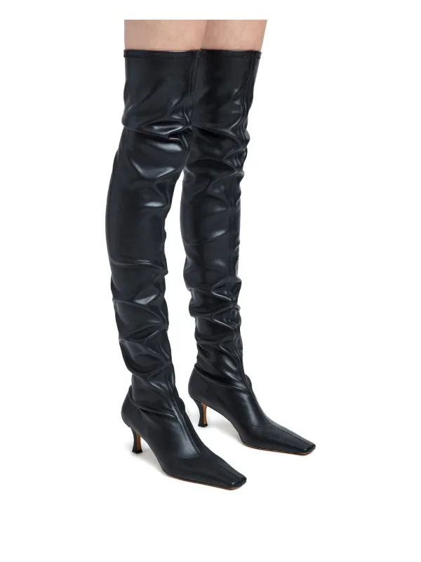 black leather black over the knee boots near me