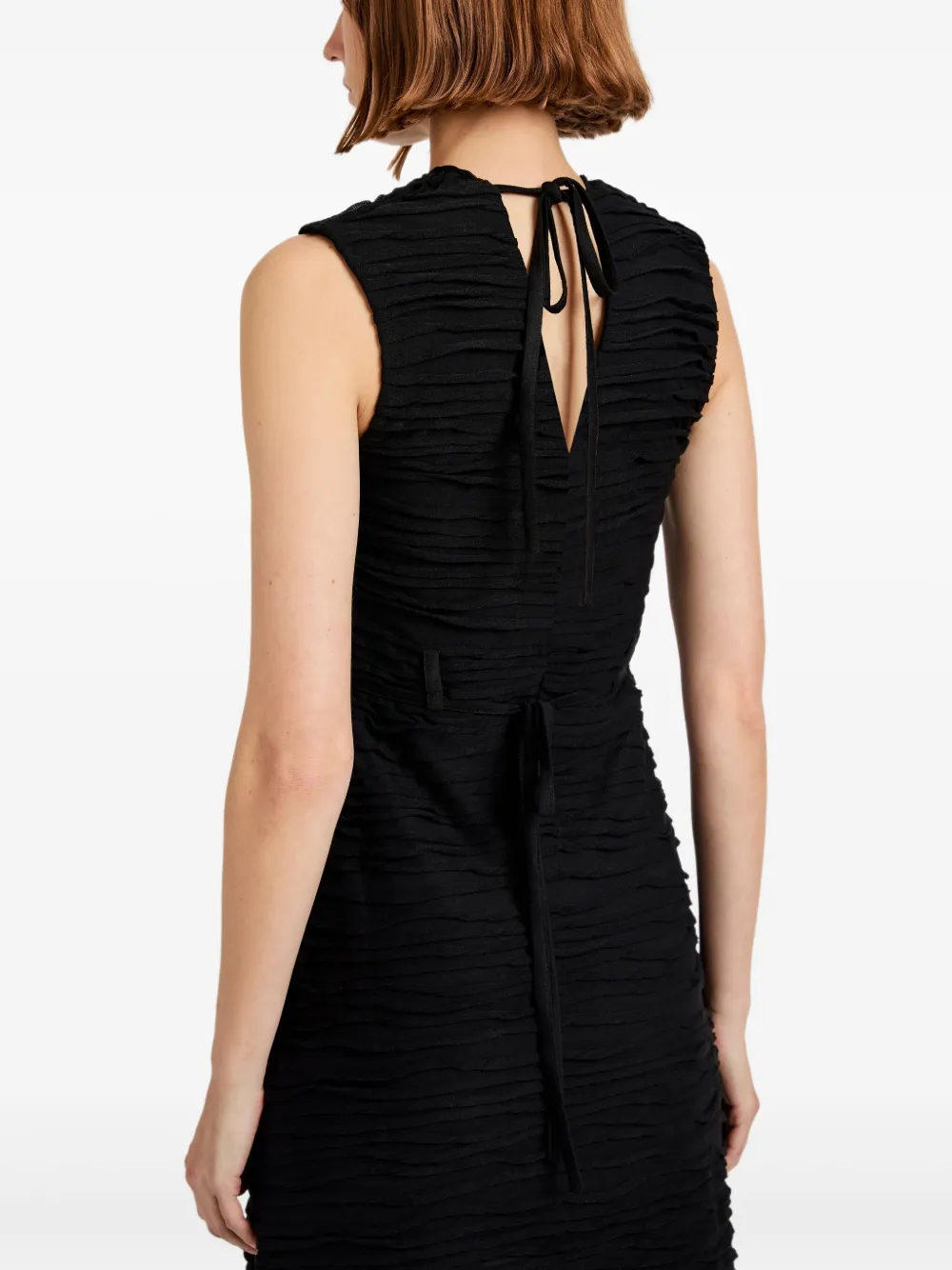 Proenza Schouler White Label Jurk met ruches Zwart