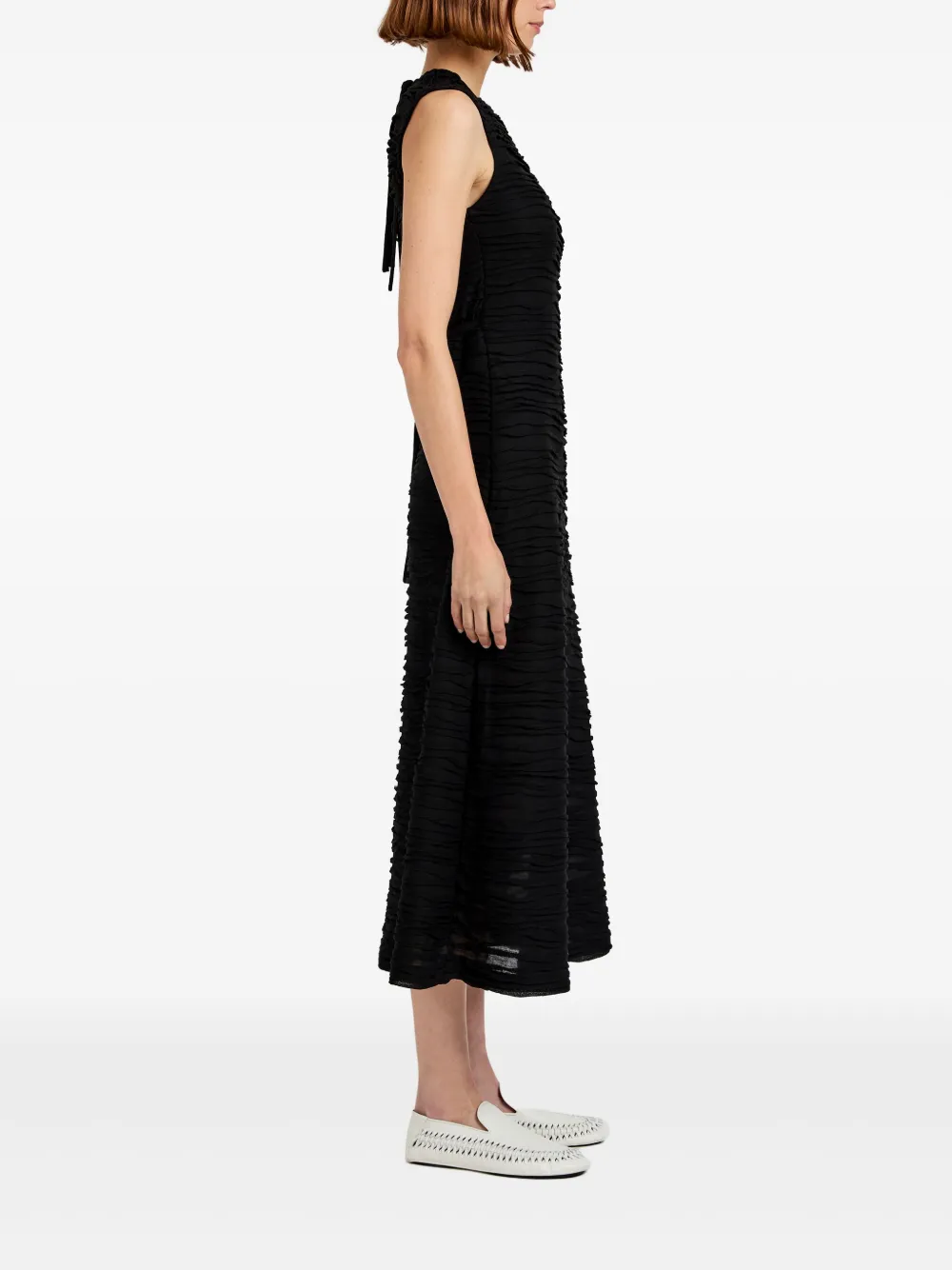 Proenza Schouler White Label Jurk met ruches Zwart