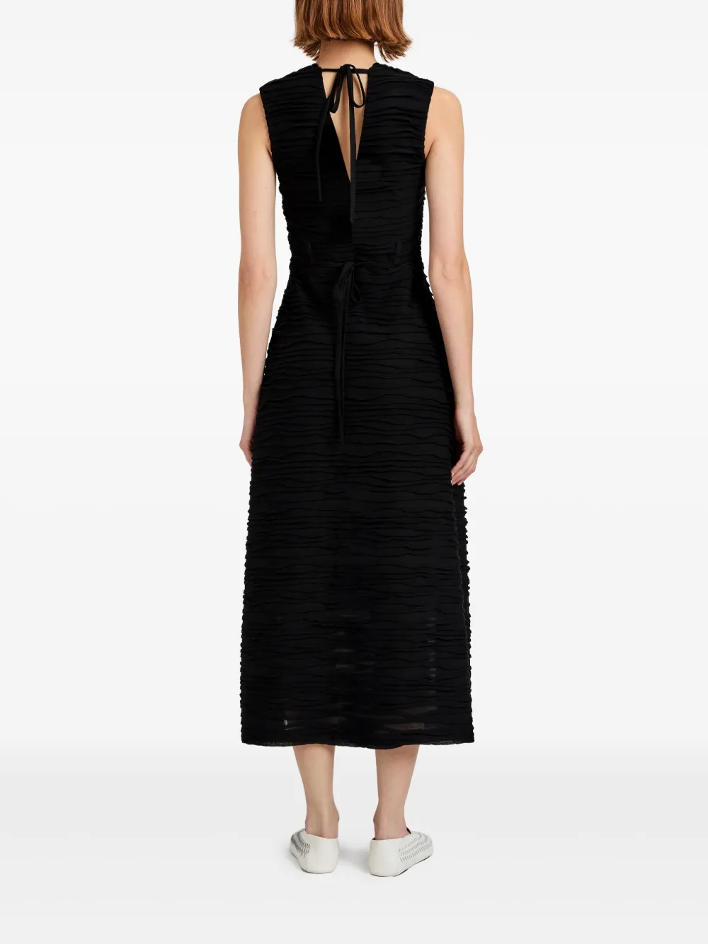 Proenza Schouler White Label Jurk met ruches Zwart