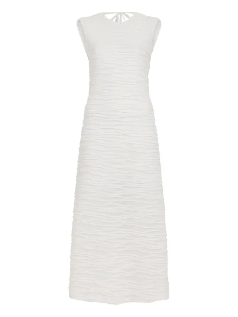 Proenza Schouler White Label 라우라 텍스처 민소매 미디 드레스