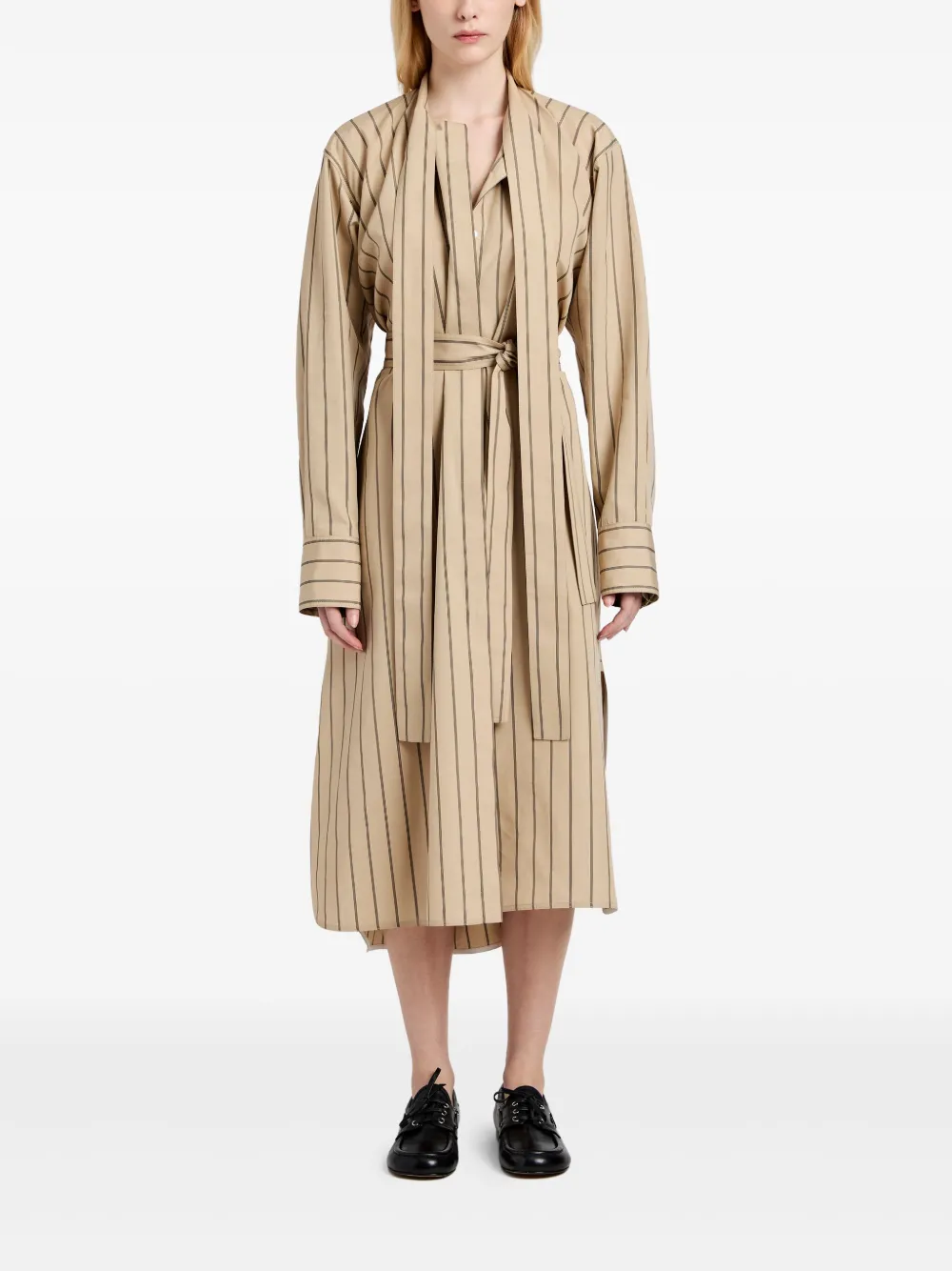 Proenza Schouler Philipa zijden jurk Beige