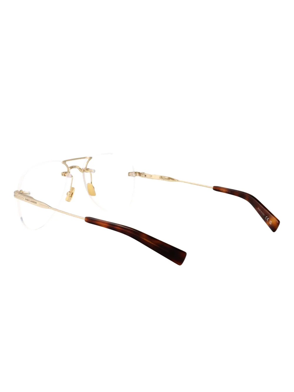 Saint Laurent Eyewear Bril met ovaal montuur Goud