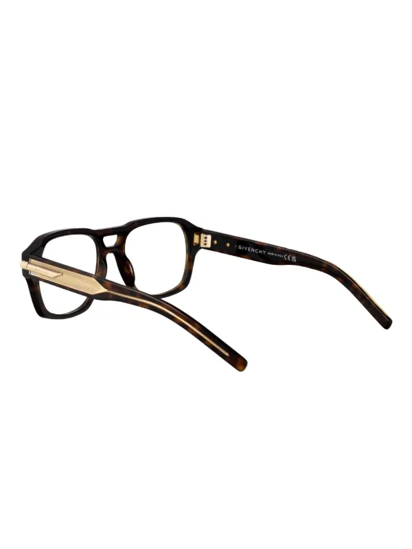 Givenchy Eyewear Lunettes De Vue à Monture Carrée Marron