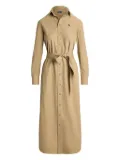 Polo Ralph Lauren button-up belted shirt dress - Neutrals