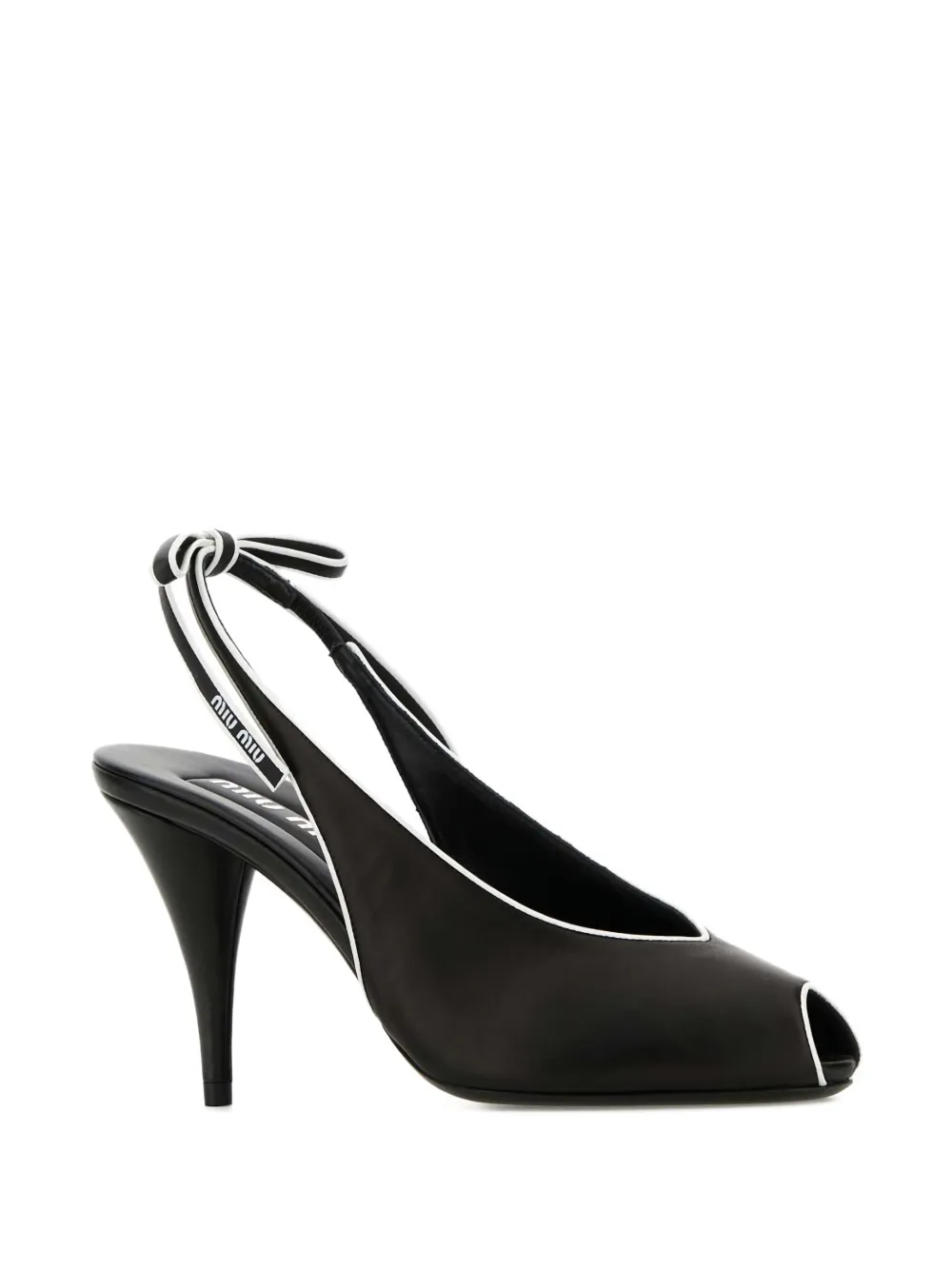 Miu Miu 80mm slingback sandals - Zwart