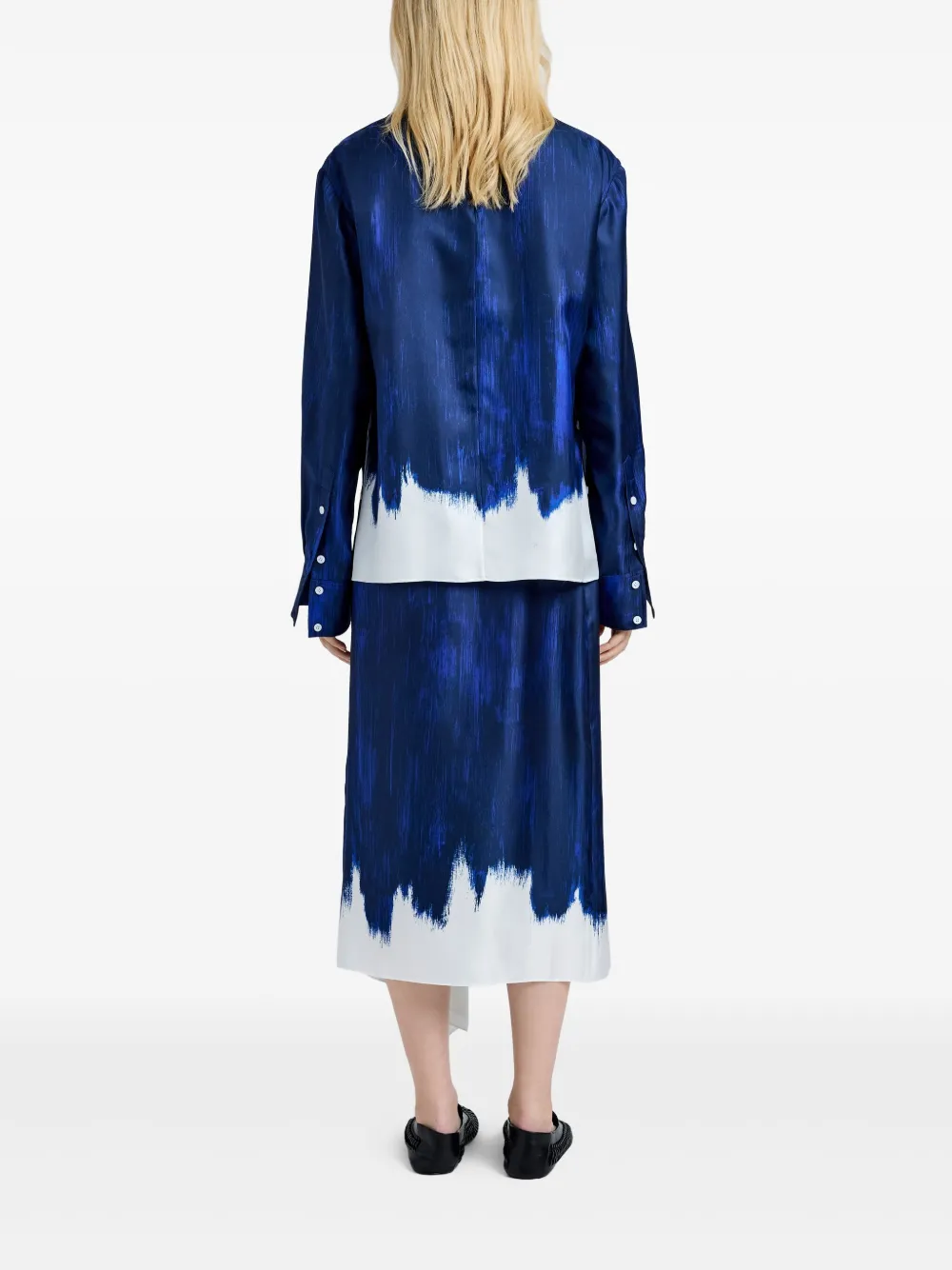 Proenza Schouler Zijden rok Blauw