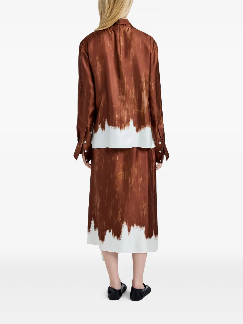Proenza Schouler Amery midi-rok Bruin