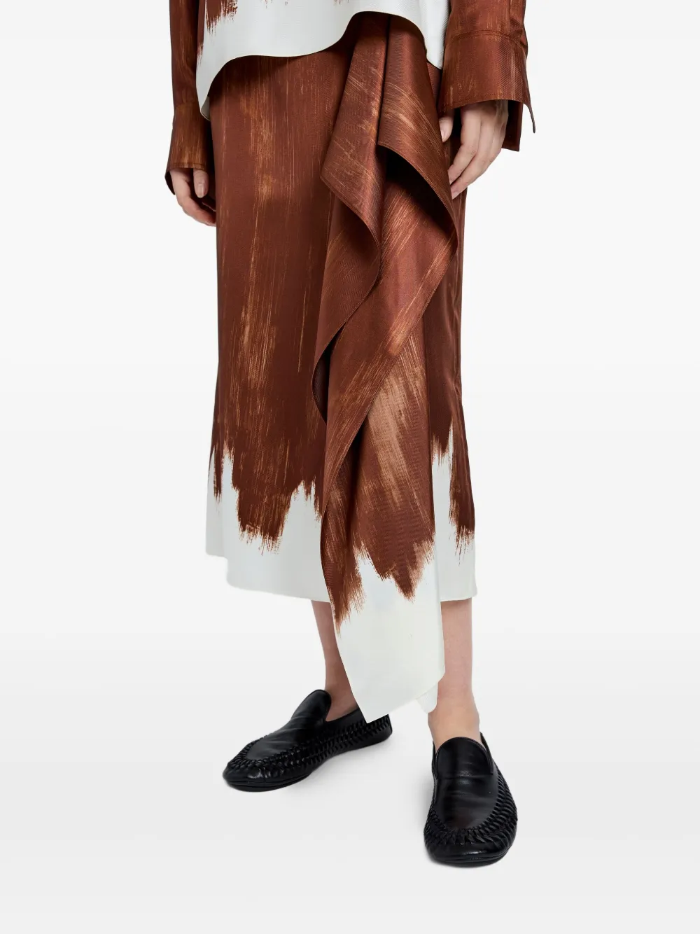 Proenza Schouler Amery midi-rok Bruin