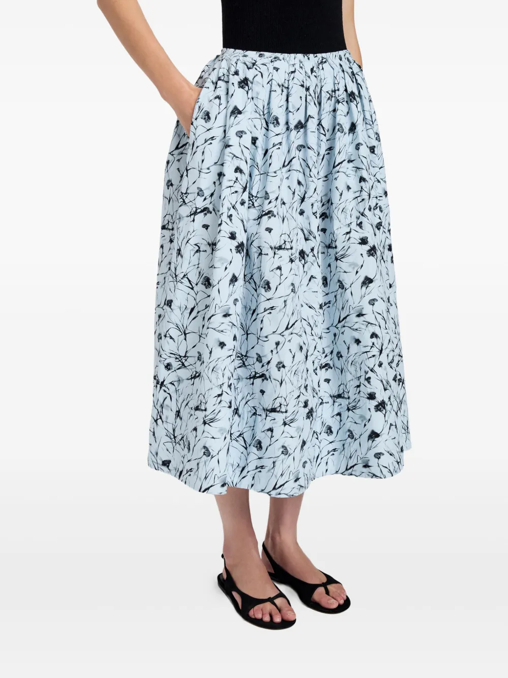 Proenza Schouler White Label Gesmockte rok Blauw