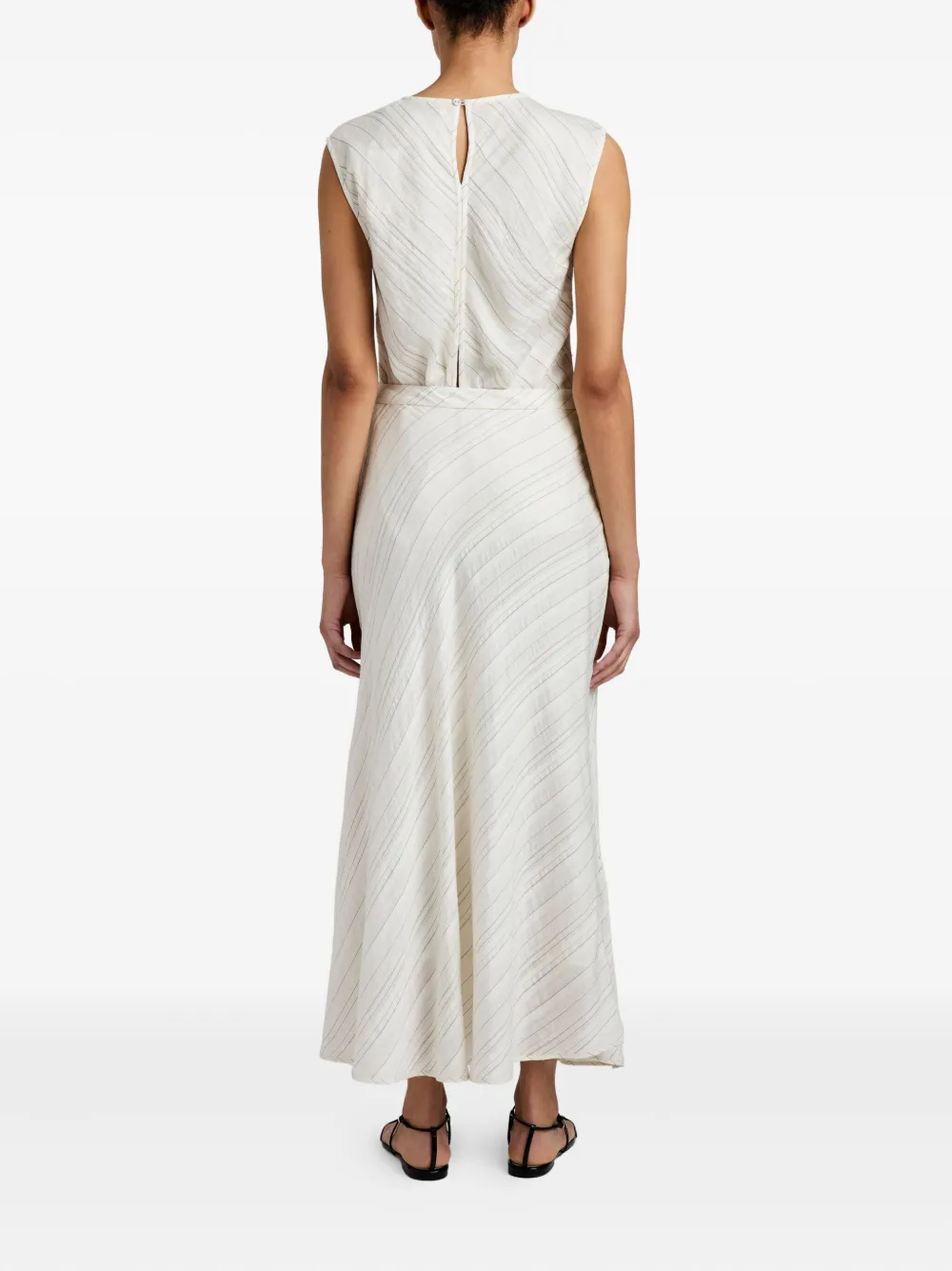 Proenza Schouler White Label striped woven maxi skirt Wit