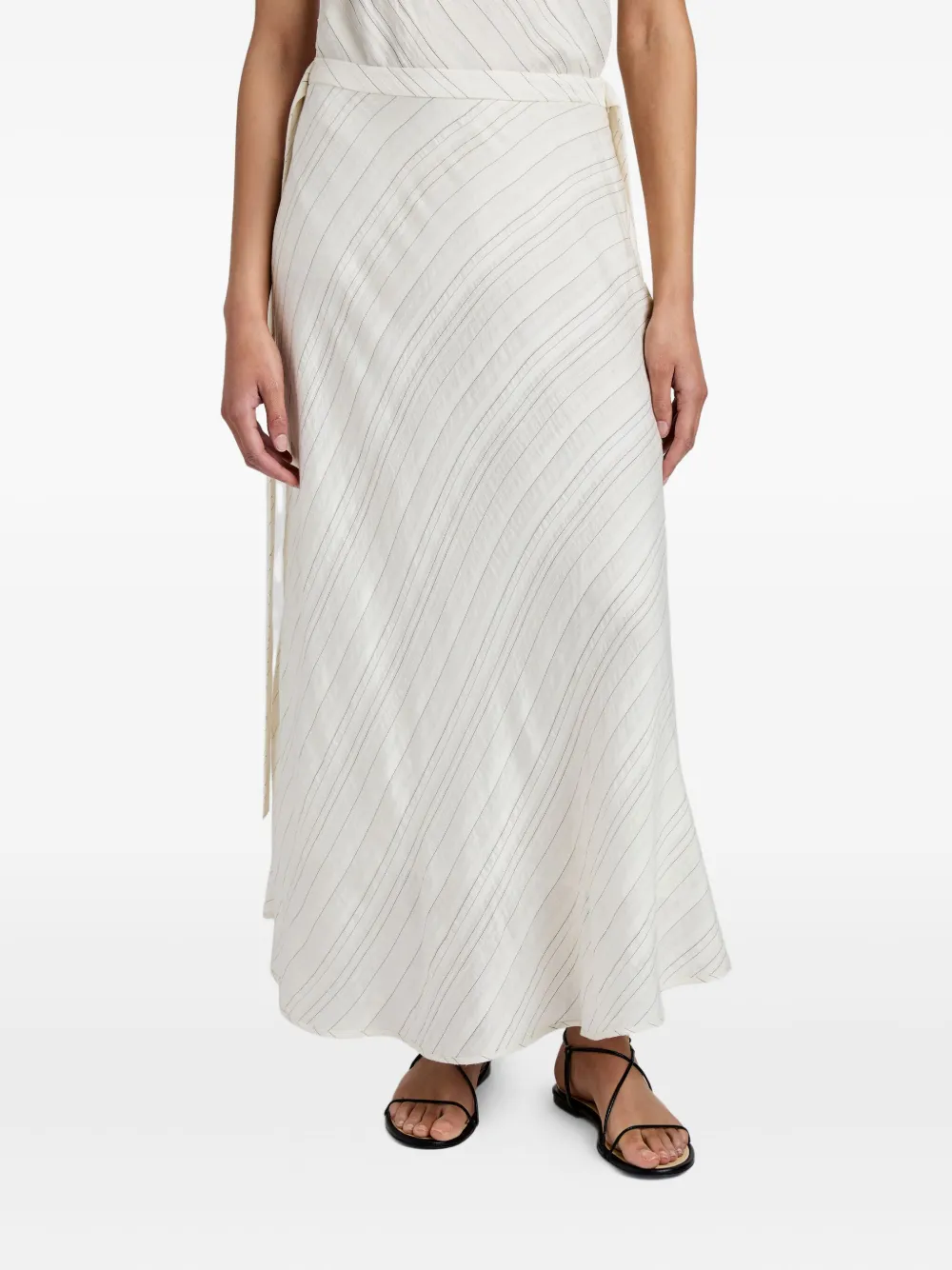 Proenza Schouler White Label striped woven maxi skirt Wit