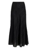 Proenza Schouler White Label Kaia stripe woven midi skirt - Black