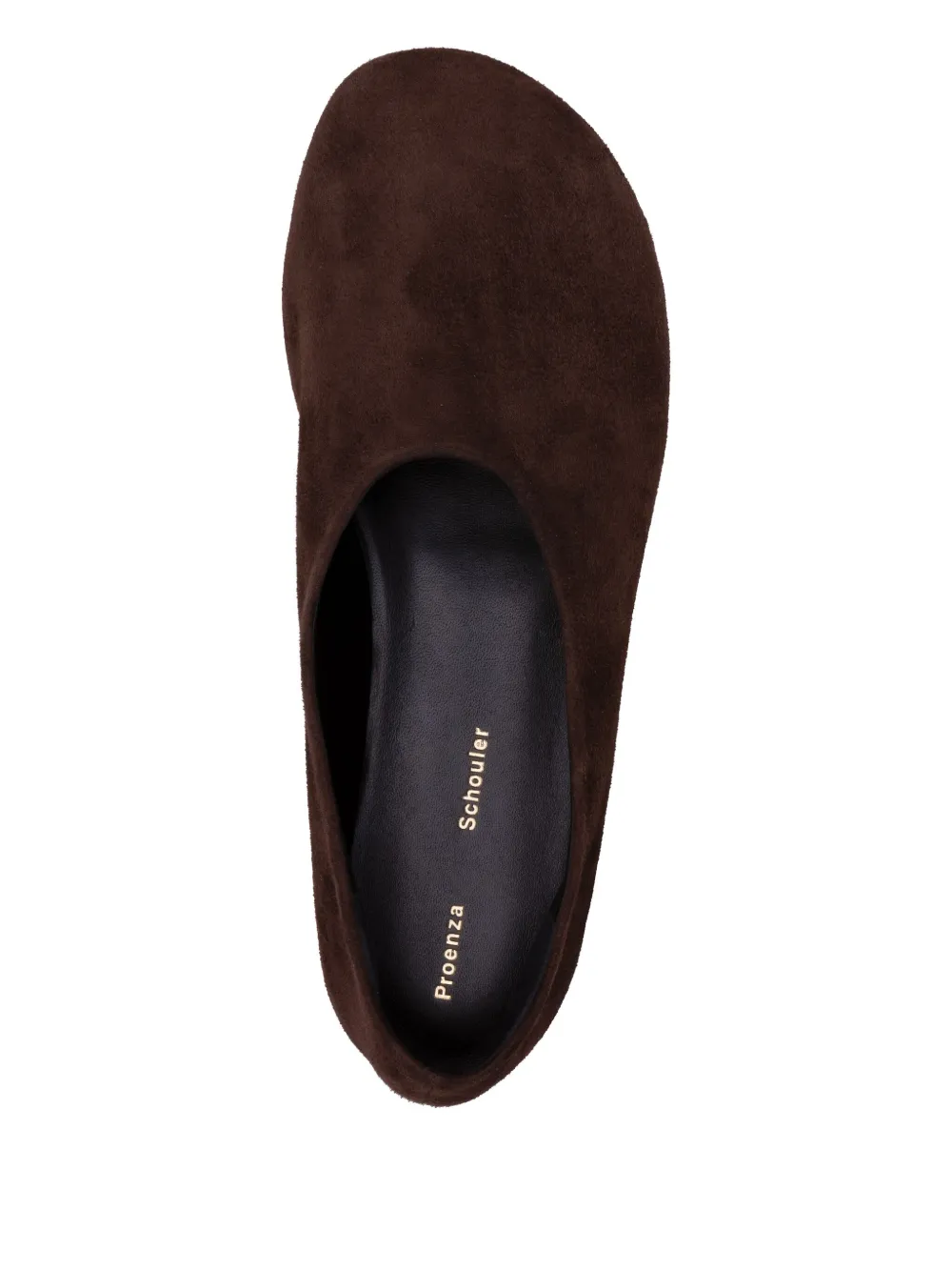 Proenza Schouler Glove Suede-leather Flats In Brown