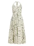 Proenza Schouler White Label floral-print halterneck midi dress - Yellow
