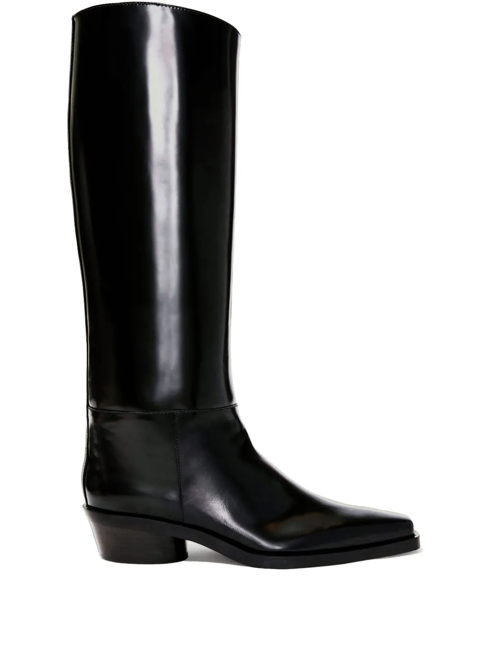 Proenza Schouler Bronco Knee-high Leather Boots In Black