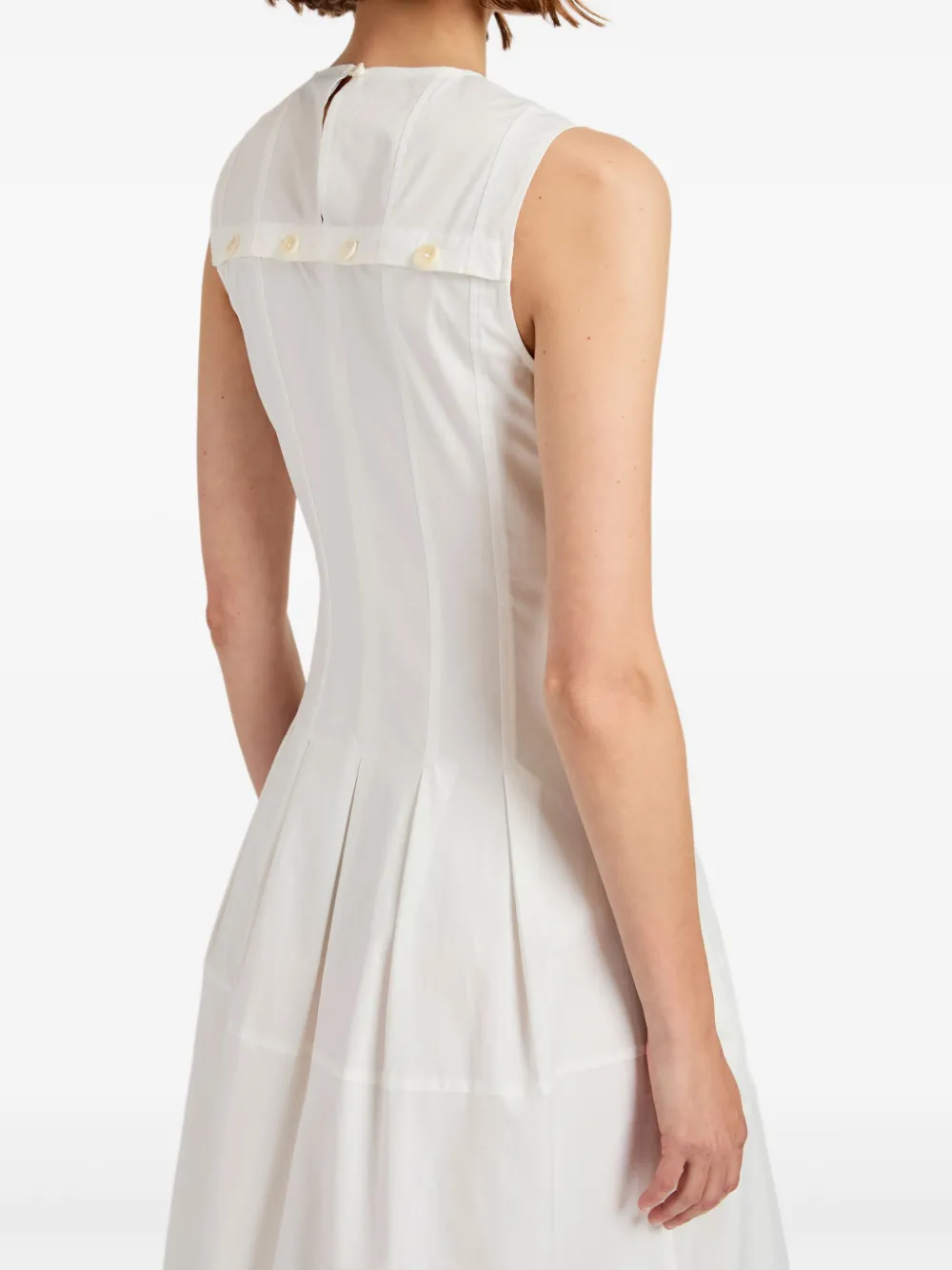 Proenza Schouler White Label Mouwloze jurk met trekkoord Wit
